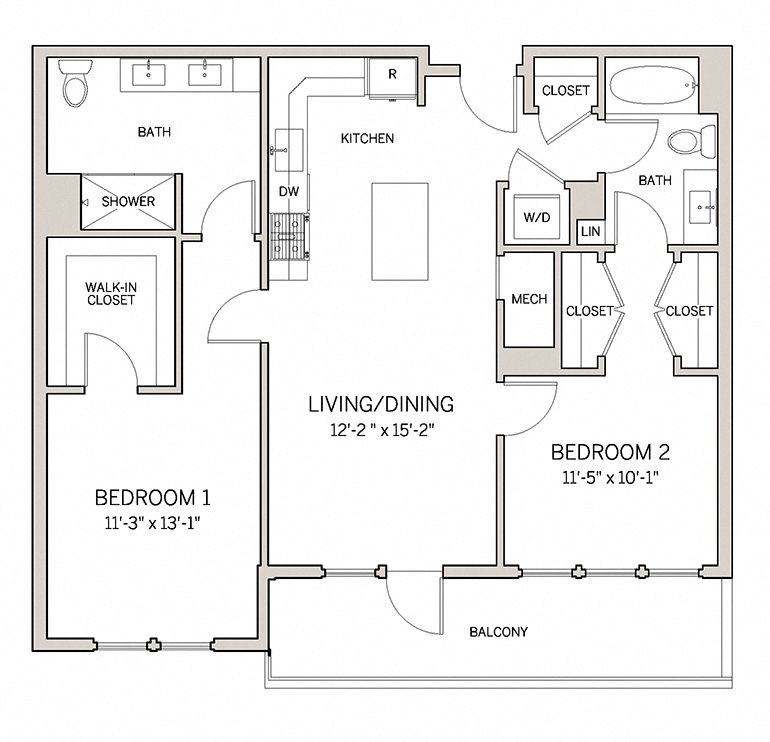 Two Bed Two Bath B2 at AVE King of Prussia, King of Prussia