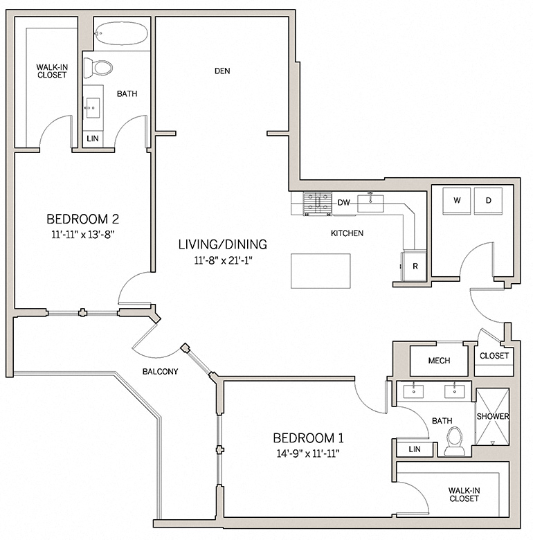 Two Bed Two Bath B21d at AVE King of Prussia, King of Prussia, Pennsylvania