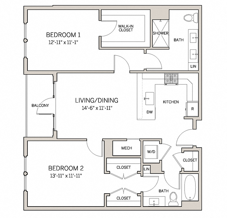 Two Bed Two Bath B5 at AVE King of Prussia, King of Prussia, PA