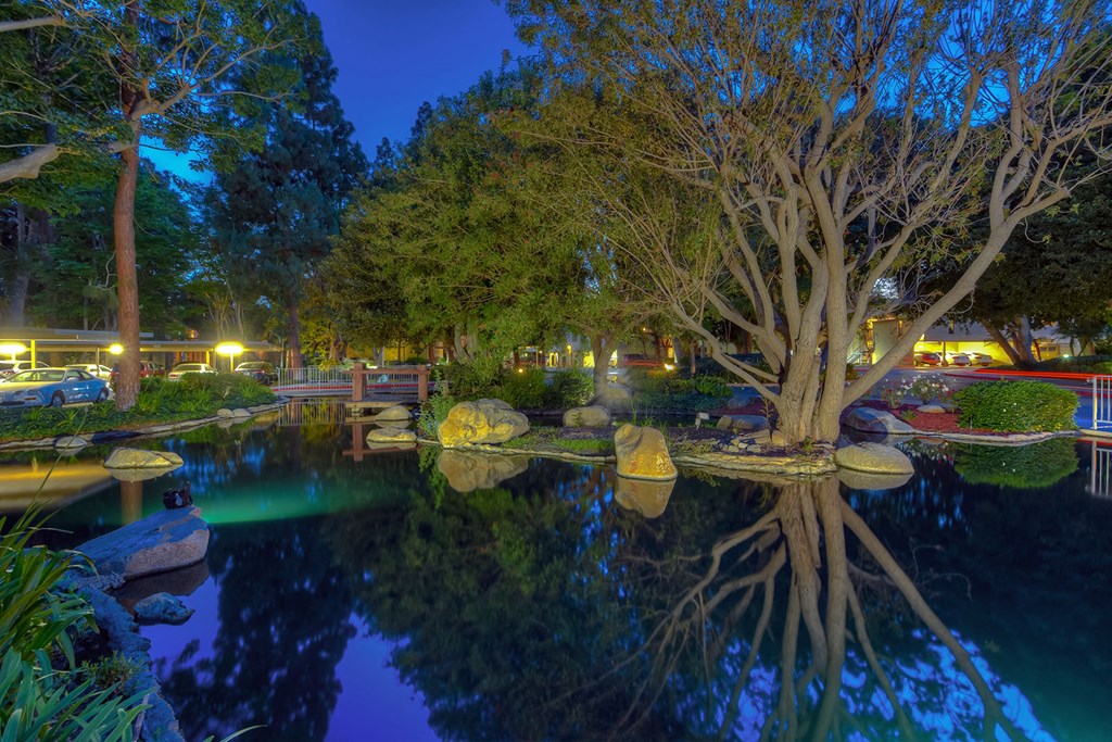 Landscaping with lakes and trees at LAKE DIANNE, Santa Ana, CA, 92705
