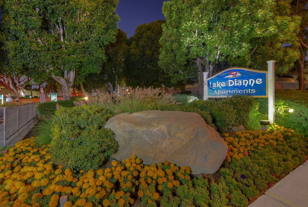 Signage from sidewalk at LAKE DIANNE, Santa Ana, CA, 92705