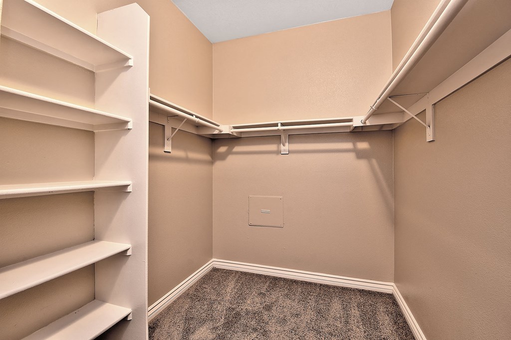 Generous Walk-In Closets With Shelving at TERRAZA DEL SOL, Rancho Cucamonga, CA
