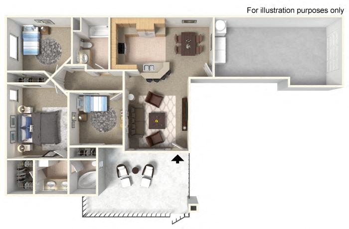 Plan 3A FloorPlan 3D at TERRAZA DEL SOL, California, 91730