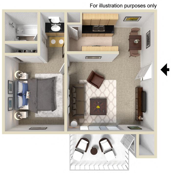 Plan D Floor Plan at WOODSIDE VILLAGE, West Covina, California