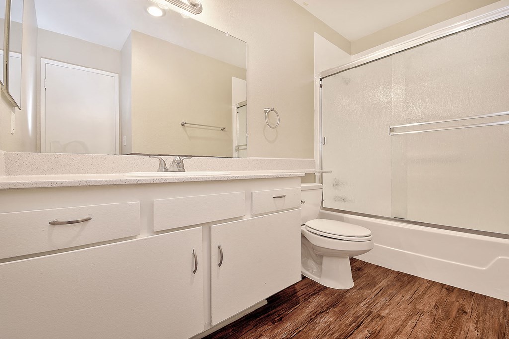 Bathroom With Storage at WOODSIDE VILLAGE, West Covina