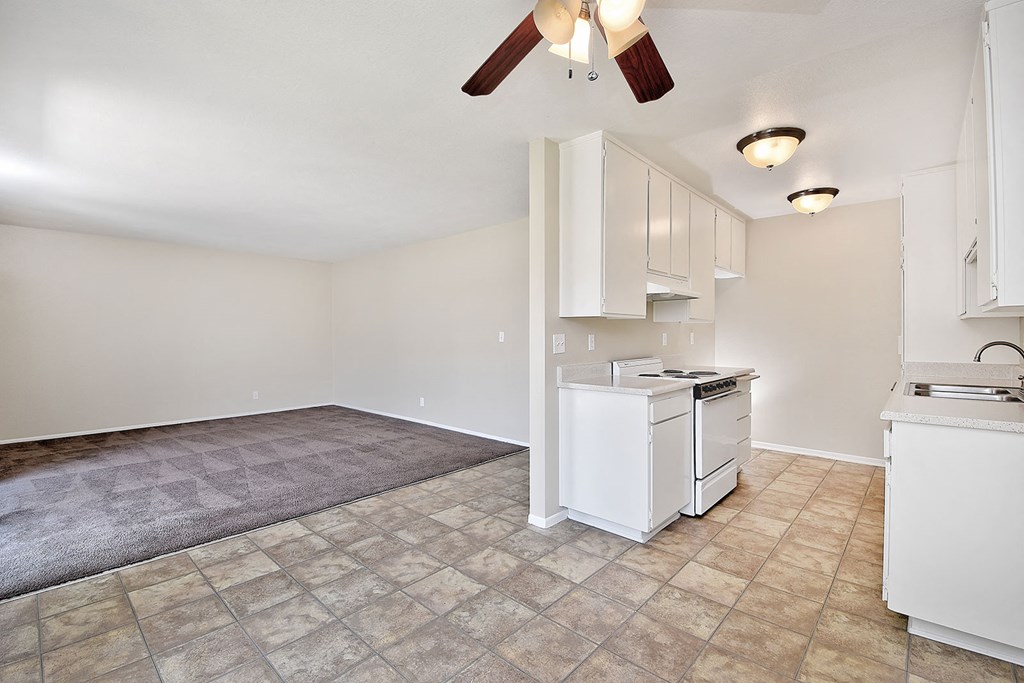 Attached Kitchen to Living at WOODSIDE VILLAGE, California, 91792