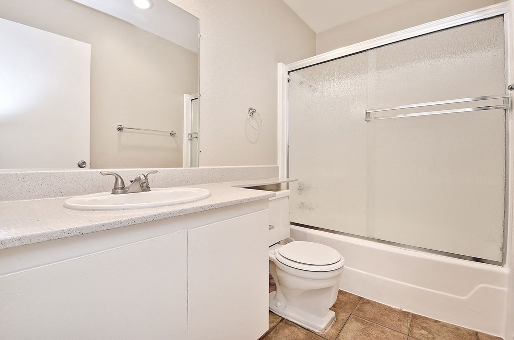 Bathroom With Adequate Storage at WOODSIDE VILLAGE, California, 91792