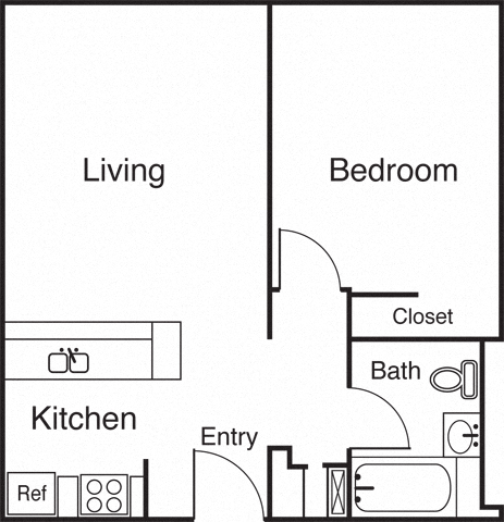 1 Bedroom 1 Bathroom B