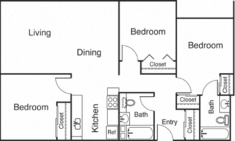 3 Bedroom 2 Bathroom A