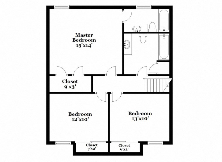 a floor plan of a house with a bedroom and a living room