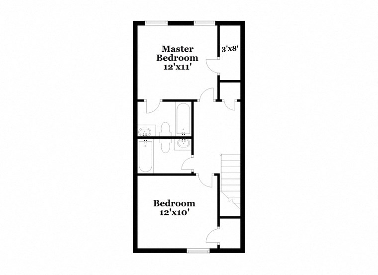 a floor plan of a house with a bedroom and a balcony