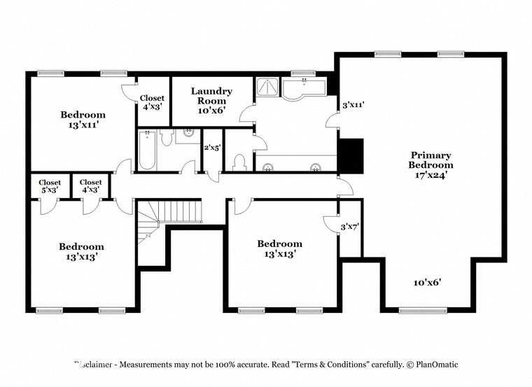 a floor plan of a house with different rooms and floors