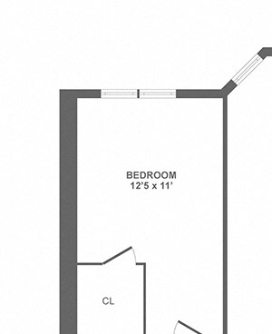 one bedroom, bay window