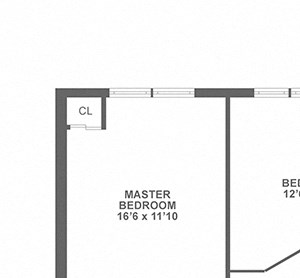two bedroom, corner unit