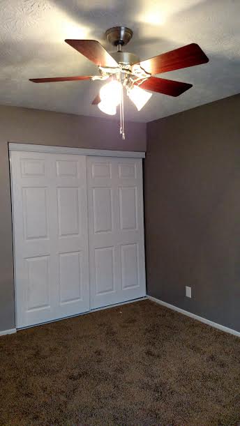 Image of carpeted room with closet