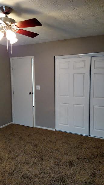 Image of carpeted room with closet