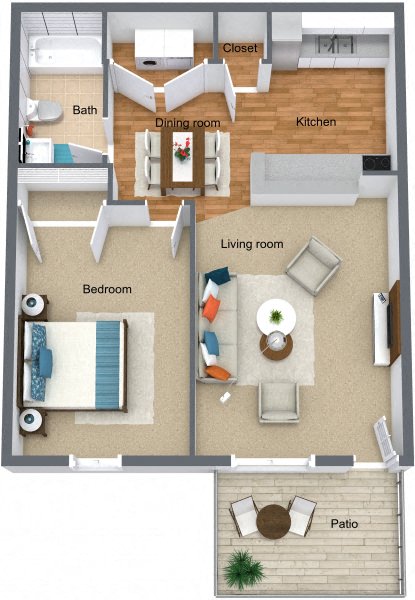 One bedroom