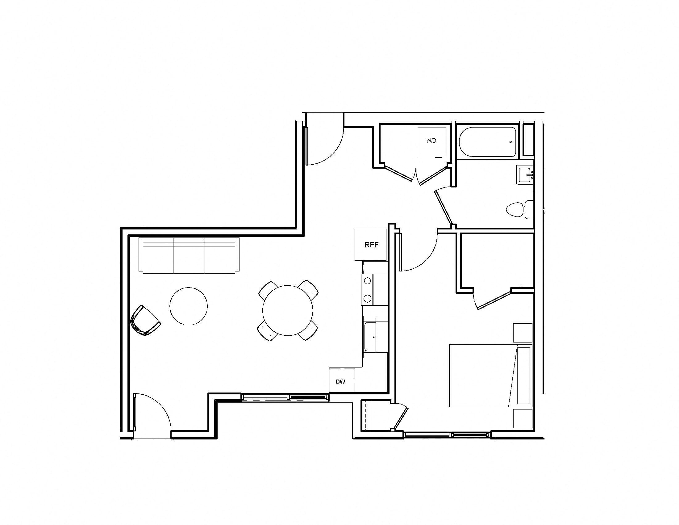 R10 Layout large one bedroom 1 bedroom brand new Oakland Bay Area now leasing coming soon open