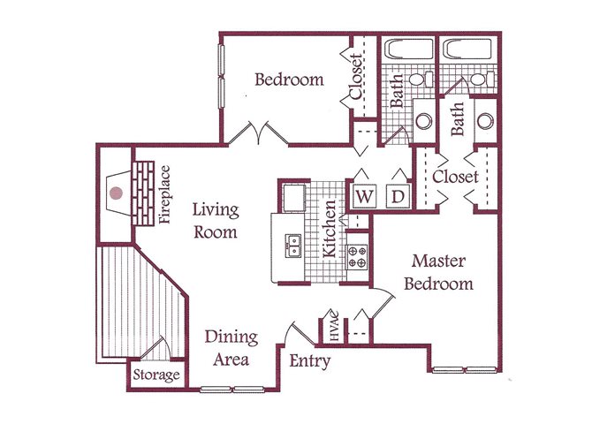 Two bedroom at The Timbers Apartments Two bedroom at The Timbers Apartments