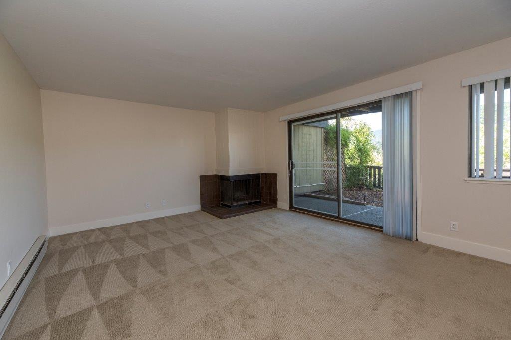 Parkside Apartments empty living room and patio