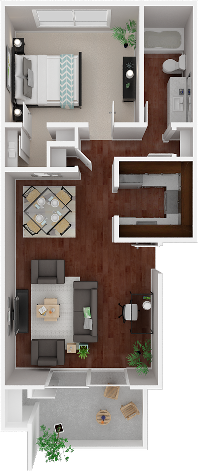 Parkside Apartments_San Anselmo CA_Floor Plan_The Solano_One Bedroom One Bathroom