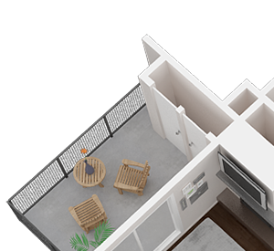 One Bedroom Floor Plan Lakeridge East & West Apartment Homes | Reno Nevada 89519