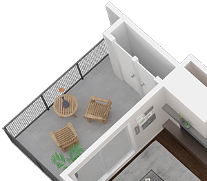 One Bedroom Floor Plan Lakeridge East & West Apartment Homes | Reno Nevada 89519