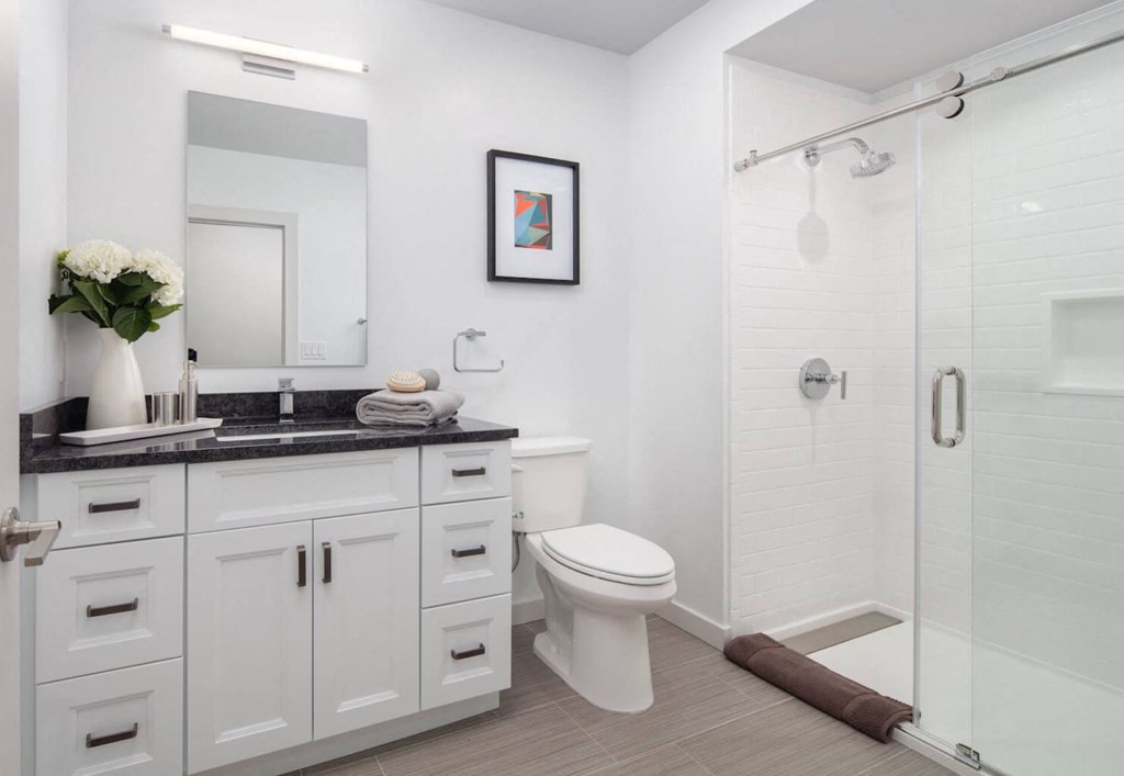 2131 South one bedroom featuring ADA accessible shower