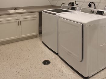 Washer and dryer in each suite at Residences at Halle, Cleveland, 44113