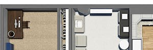Penthouse Suite Styles P04, P06, P07, P08, P09: 2 Bedrooms 2.5 Baths with Office Penthouse Suite Styles P04, P06, P07, P08, P09: 2 Bedrooms 2.5 Baths with Office at Residences at Halle, Cleveland