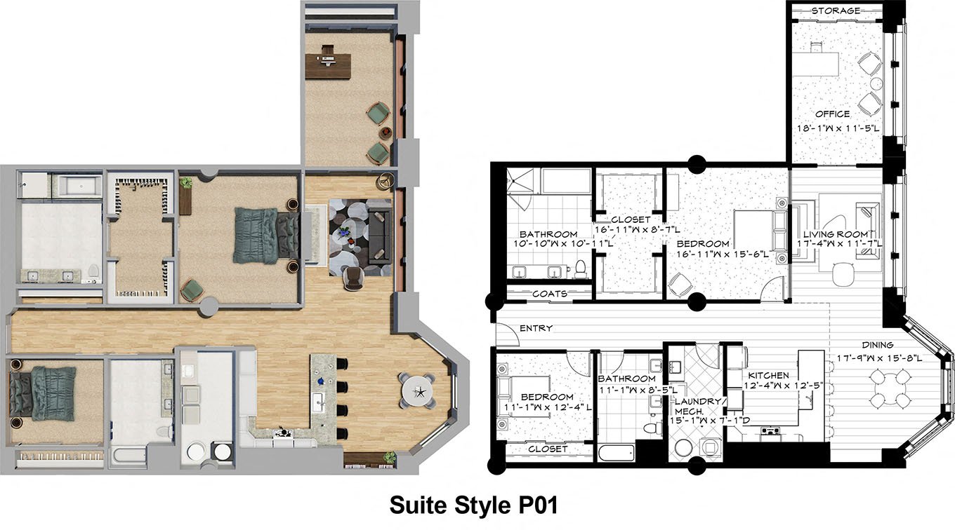 Floor Plans Of Residences At Halle In Cleveland Oh