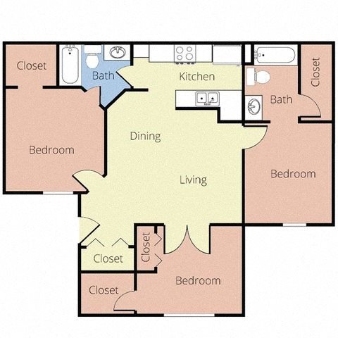 3 Bedroom Floor Plan 2