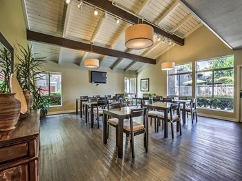 Axiom Tustin Apartments Clubouse Interior High Tables and Chairs Axiom Tustin Apartments Clubouse Interior High Tables and Chairs - Photo Gallery 6
