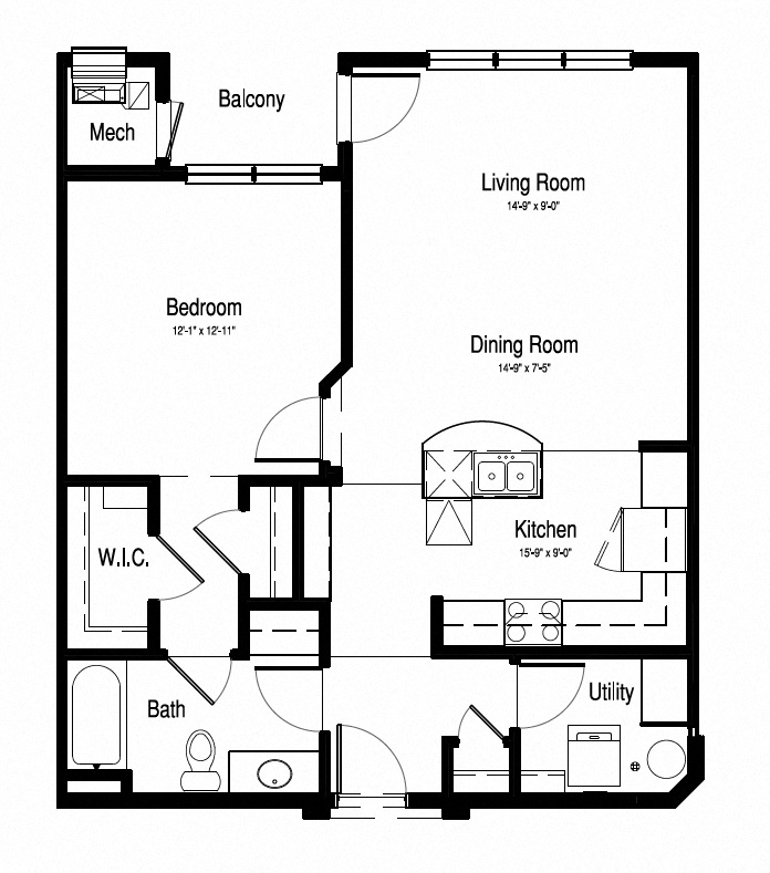 898sqft - 1 Bed, 1 Bath - Epoch