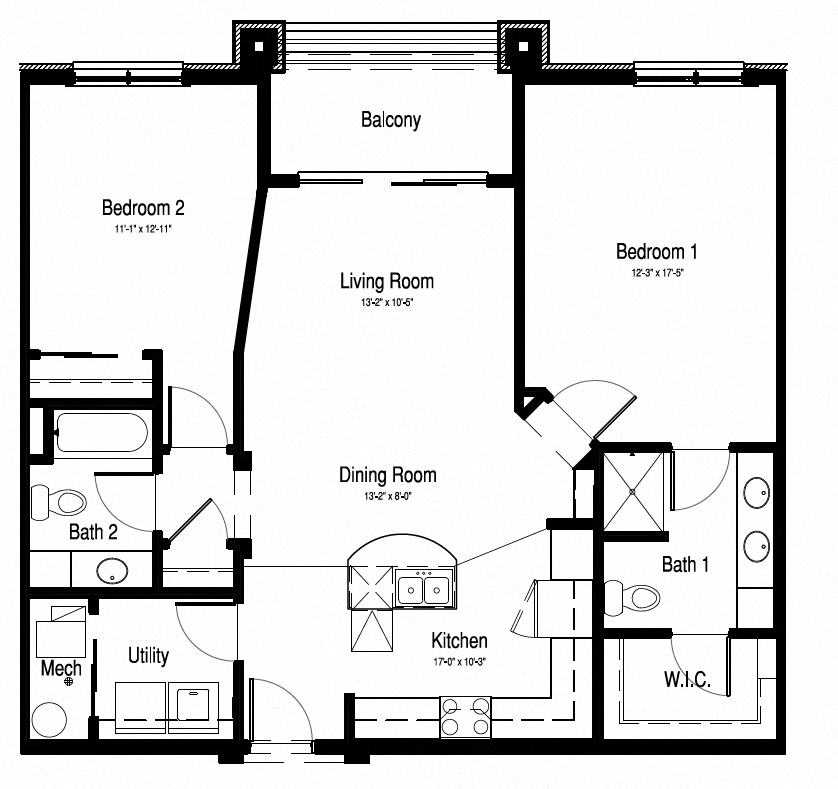 1185sqft - 2 Bed, 2 Bath - Epoch