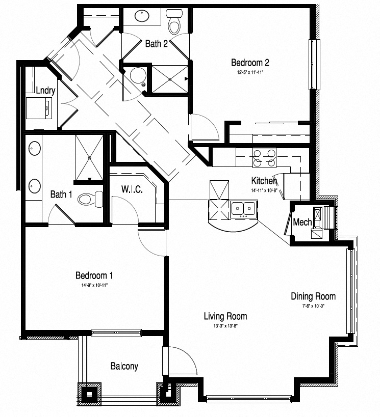 1247sqft - 2 Bed, 2 Bath - Epoch