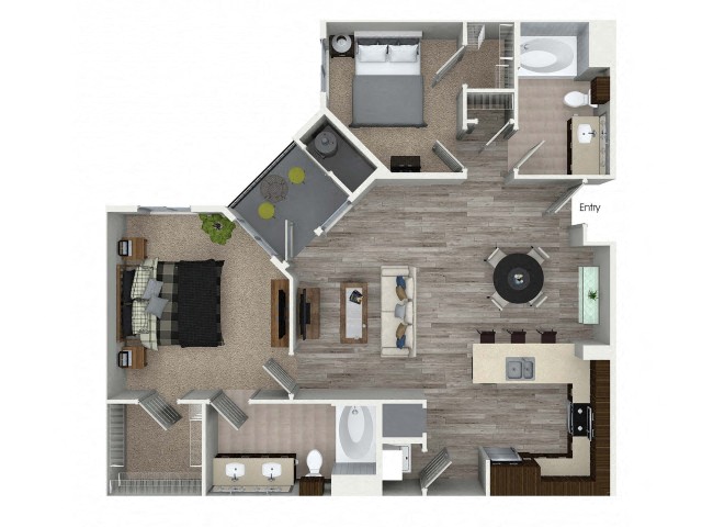 B2F Floor Plan at Bell South Bay, California, 90304
