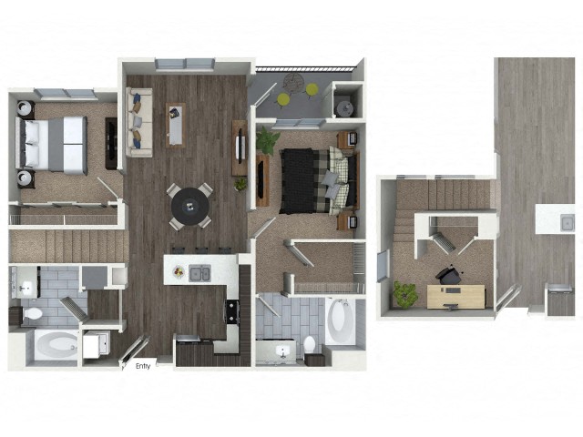 B2G Floor Plan at Bell South Bay, Inglewood, CA, 90304