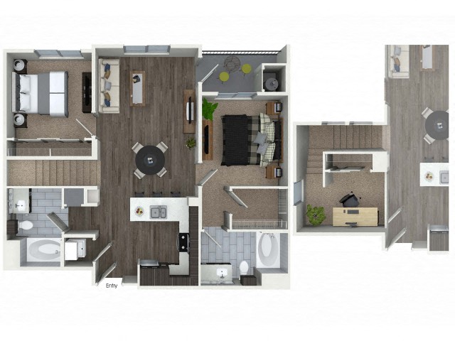 B2H Floor Plan at Bell South Bay, Inglewood, 90304