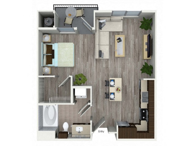 S1A Floor Plan at Bell South Bay, California, 90304