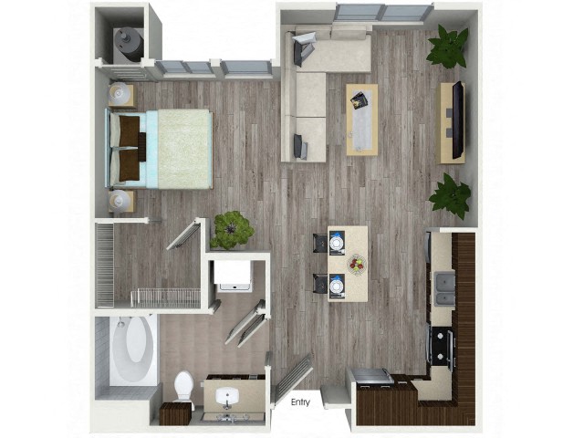 S1B Floor Plan at Bell South Bay, Inglewood, CA, 90304