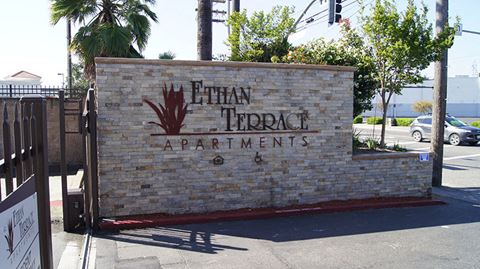 Monument Sign l Ethan Terrace Sacramento CA Apartments For Rent