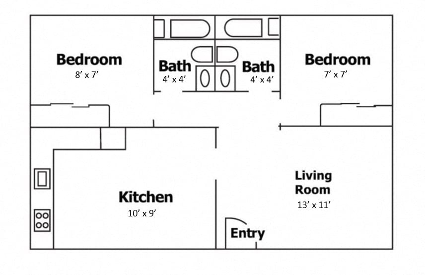 TWO BEDROOM L