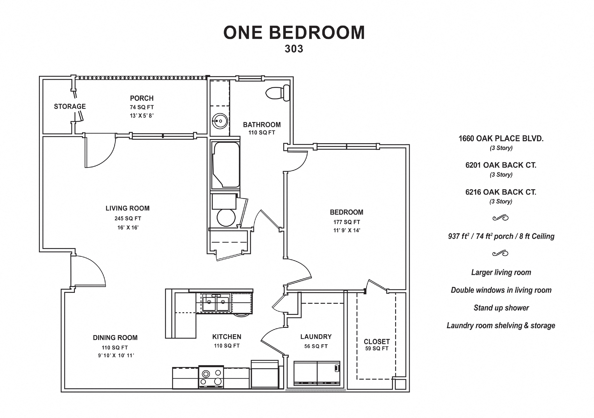 One bedroom