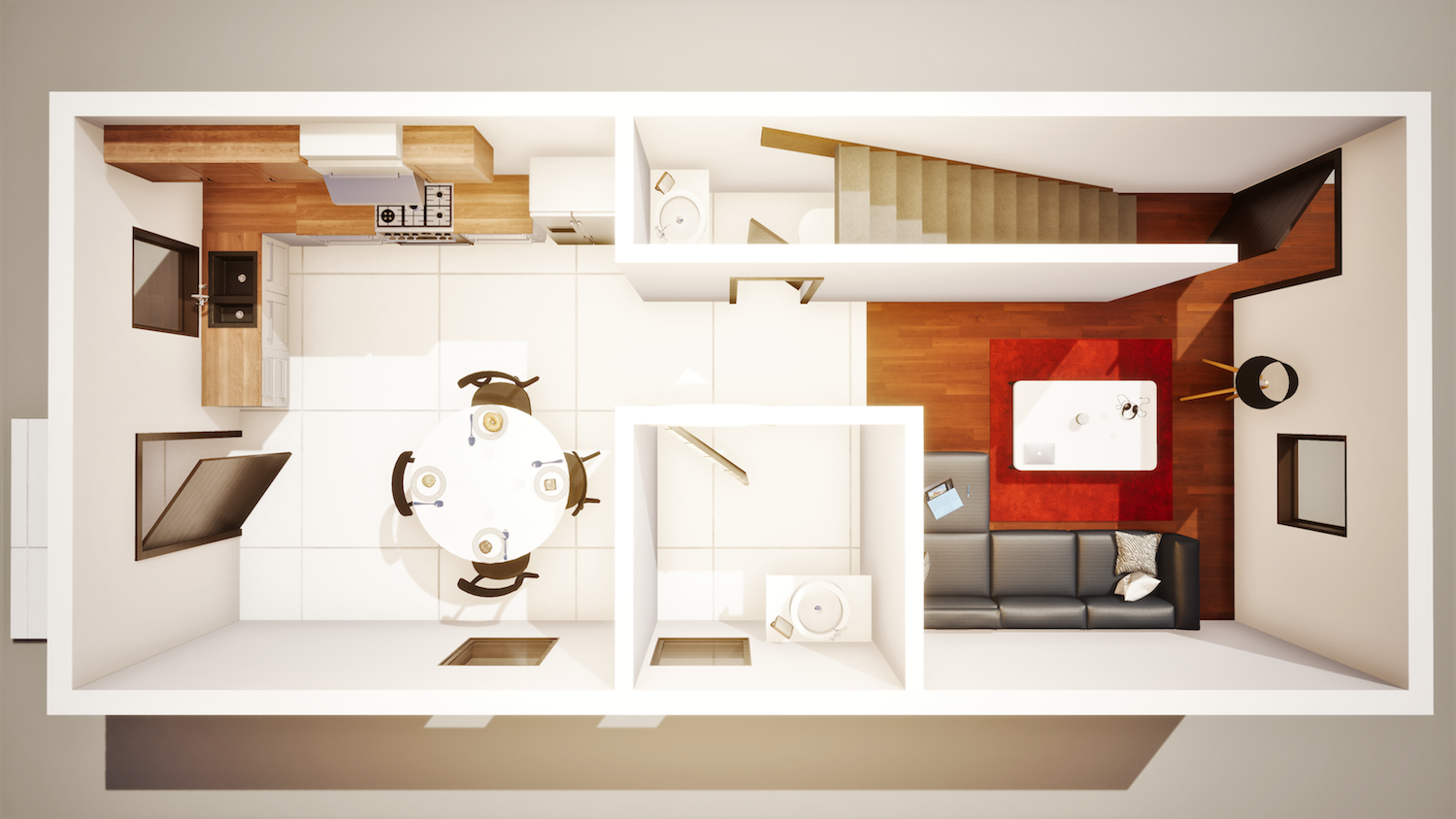 Downstairs Town Home