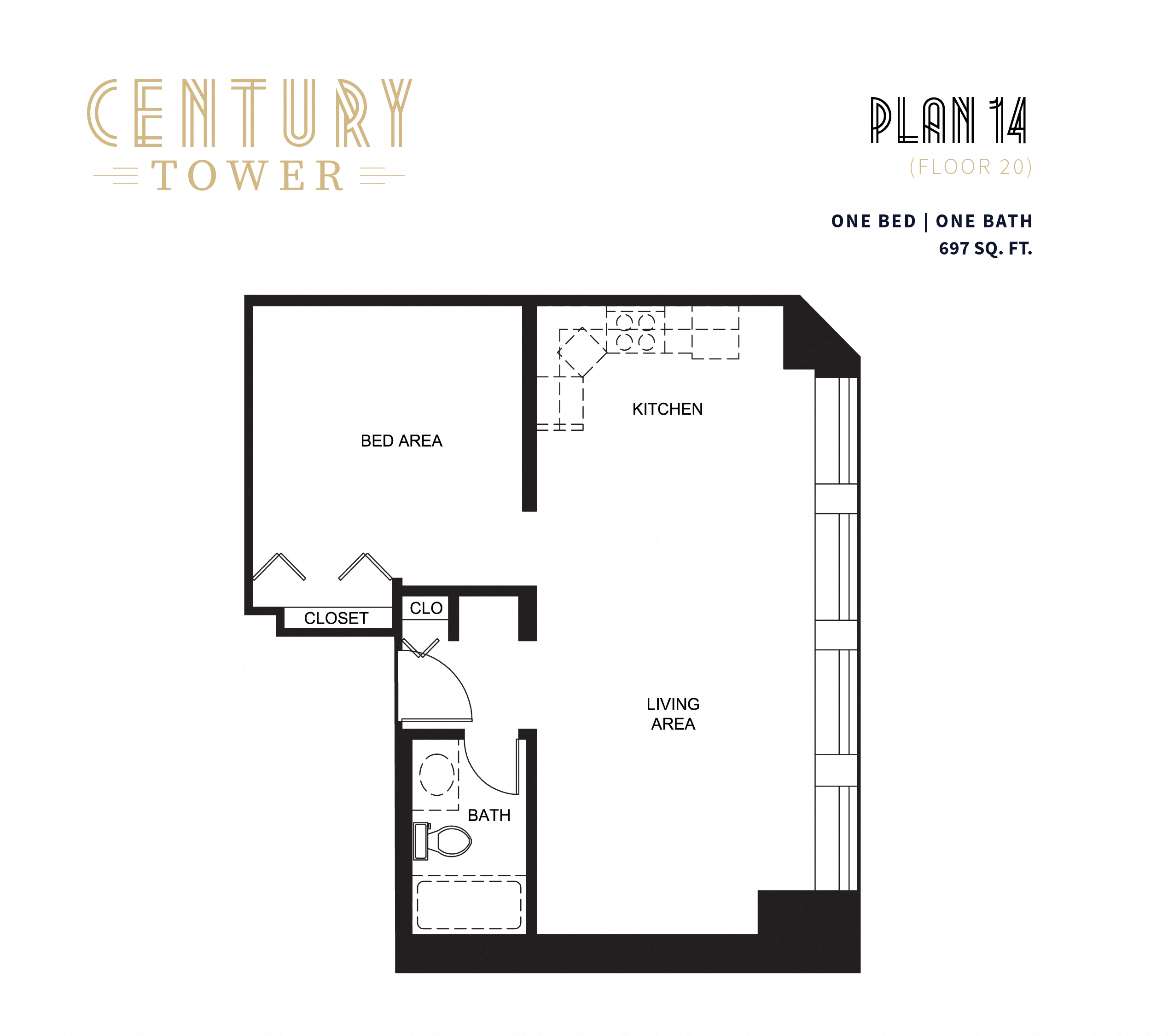 1 Bedroom Floor Plan