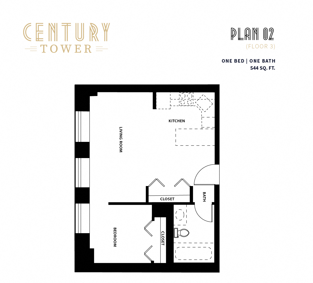 1 Bedroom Floor Plan