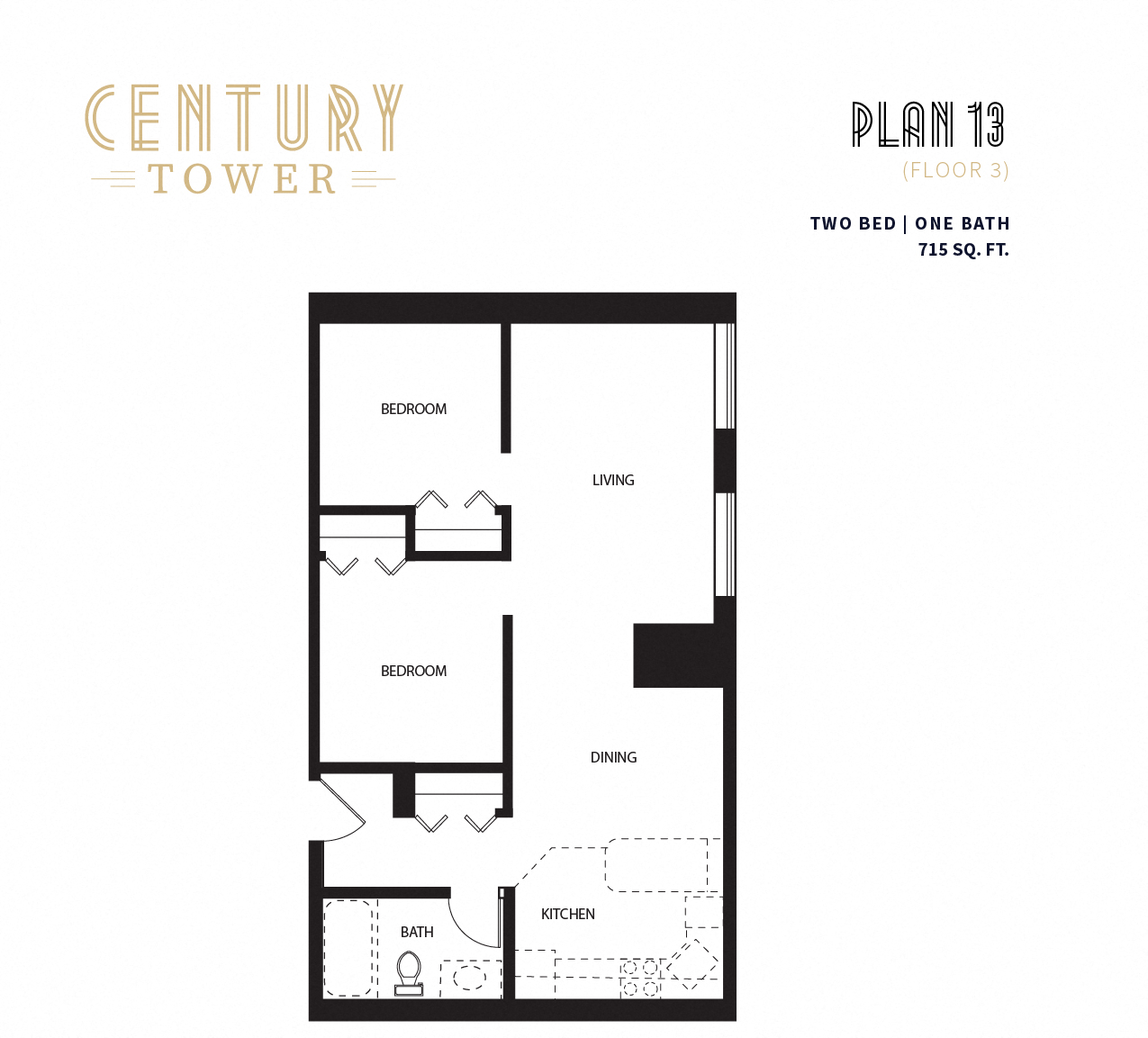 2 Bedroom Floor Plan