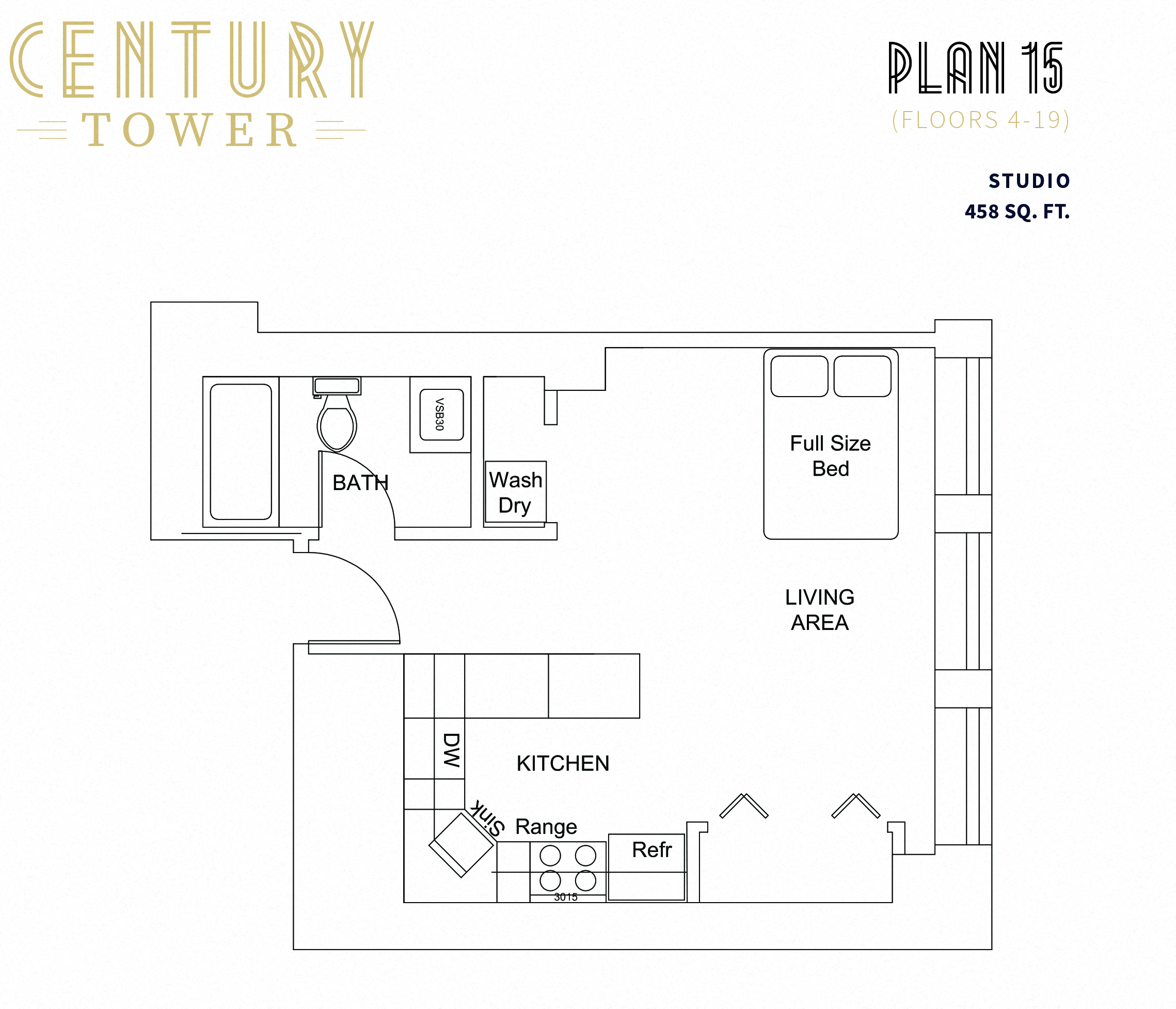 Studio 15 at Century Tower