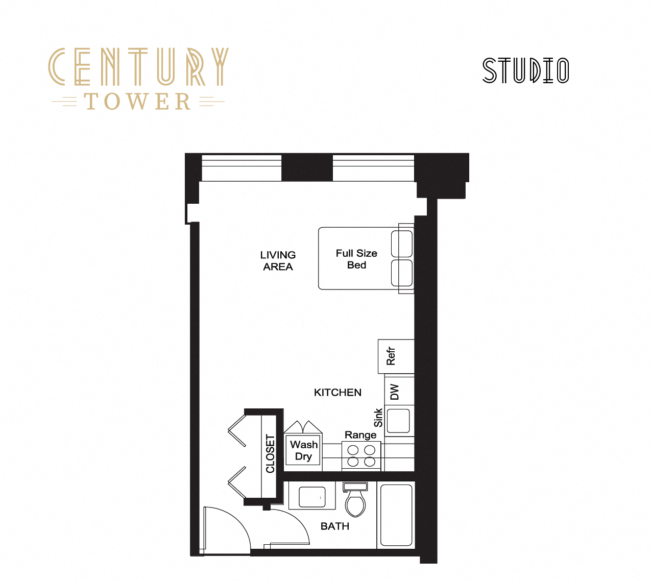 Studio 04 at Century Tower, Chicago, IL